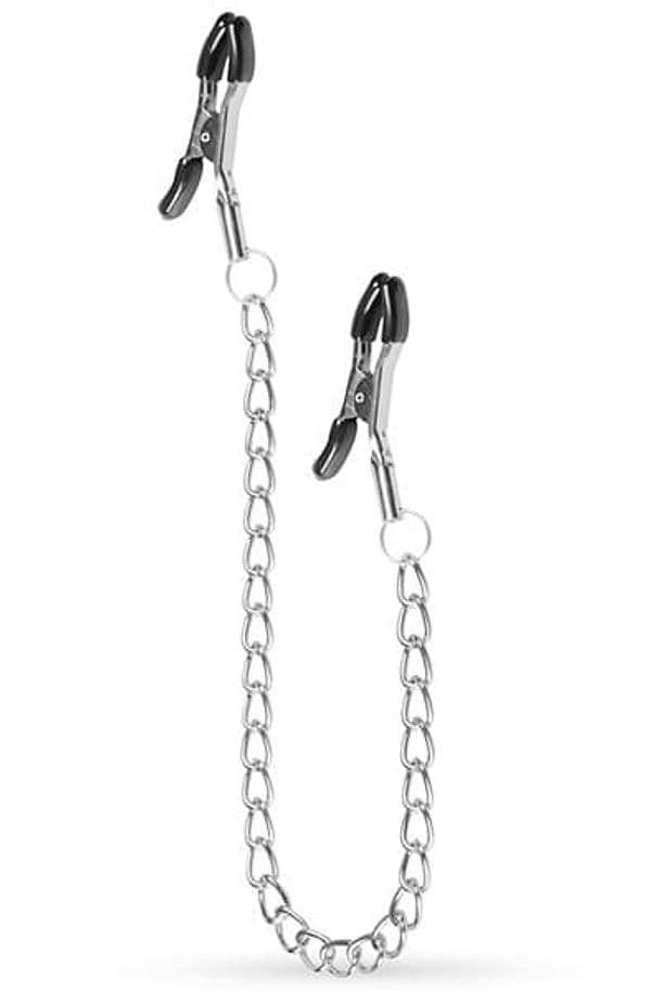 EasyToys Nipple Clamps Pinze Capezzoli Catena 32 cm Ferro PVC ET618SIL - 2
