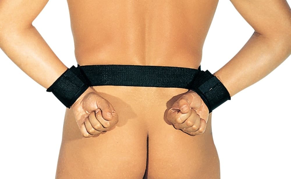 You2Toys Demuts-Riemen Cintura Bondage con Polsiere Imbottite Regolabili - 3