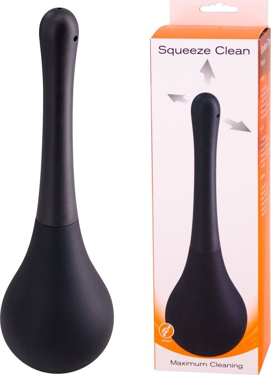 Seven Creations Squeeze Clean Doccia Anale 190 ml Nera Clistere Igiene Intima