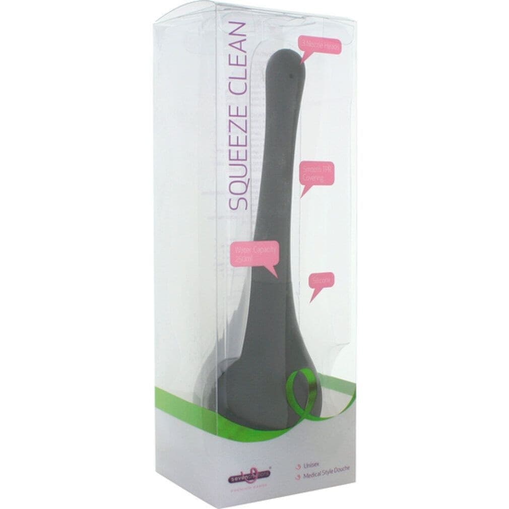 Seven Creations Squeeze Clean Doccia Anale 190 ml Nera Clistere Igiene Intima - 5
