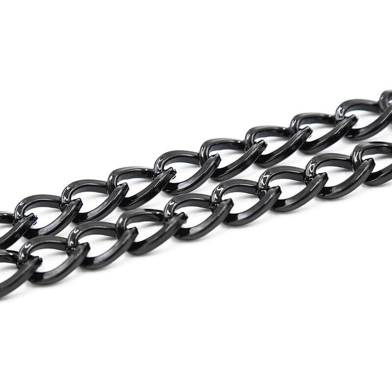 OHMAMA Collare Fetish Catena Acciaio Lucchetto Cuore BDSM Padlock Heart - 3