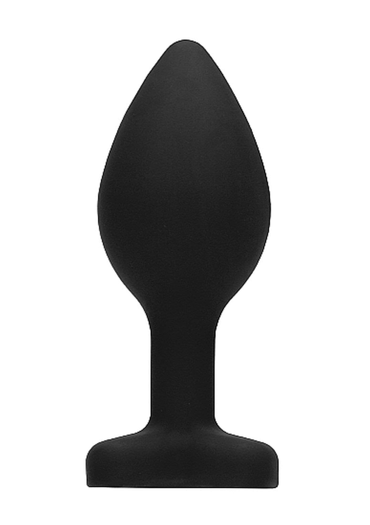 Plug anale large Ouch! silicone nero base cuore gioiello sex toy 8 cm Diamond Heart Large - 6