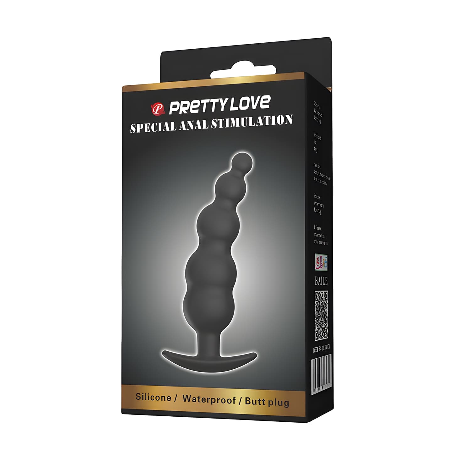 Plug anale progressivo morbido flessibile 11,8 cm nero Pretty love silicone - 6