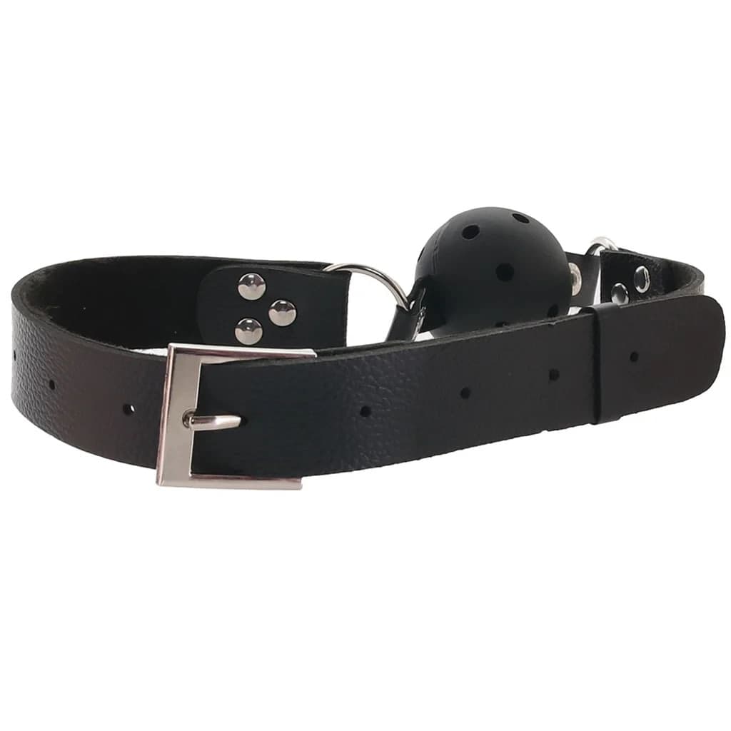 Ball Gag Training 3 PALLE S M L  BDSM bondage kit system Regolabile Nero - 4