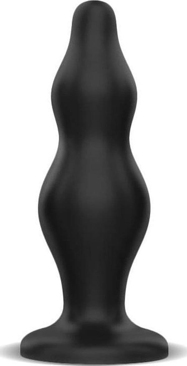 Afterdark Willendorf Plug Anale  12 cm Silicone Nero 12x4cm Ventosa BDSM Sex Toy - 2