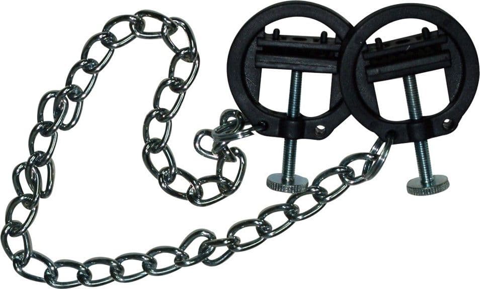 Pinze Capezzoli Regolabili Catena 44cm BDSM Bondage Sex Toy Fetish Collection - 2