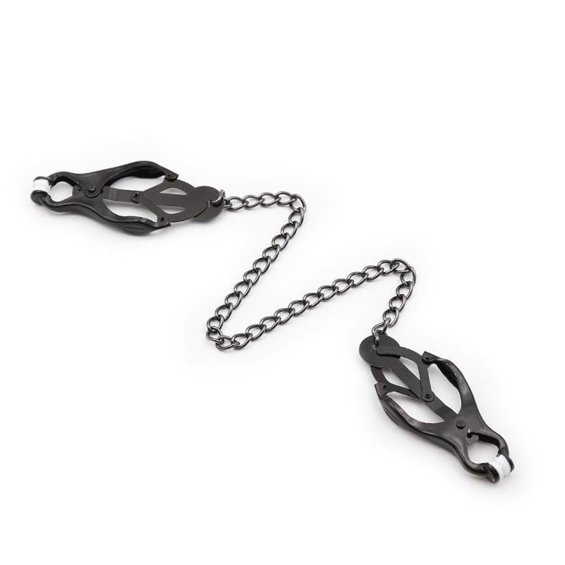 LateToBed Pinze Giapponesi Capezzoli Catena Nera BDSM Bondage Sex Toy 35 cm - 2