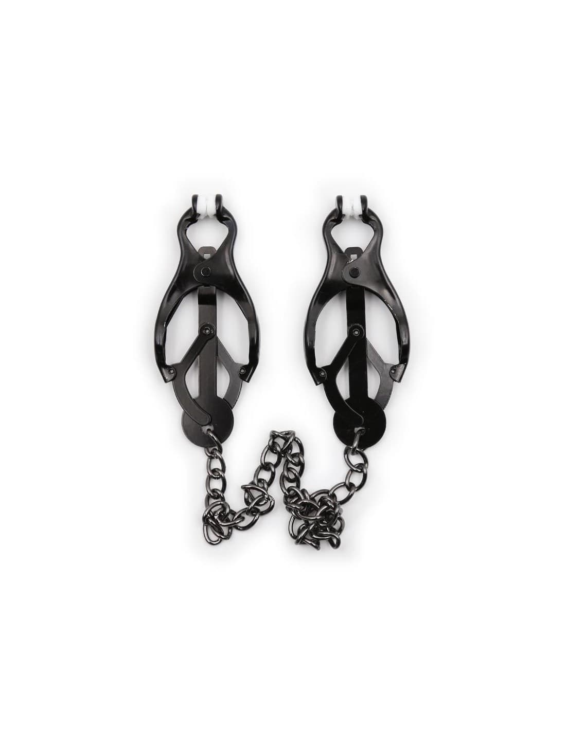 LateToBed Pinze Giapponesi Capezzoli Catena Nera BDSM Bondage Sex Toy 35 cm - 5