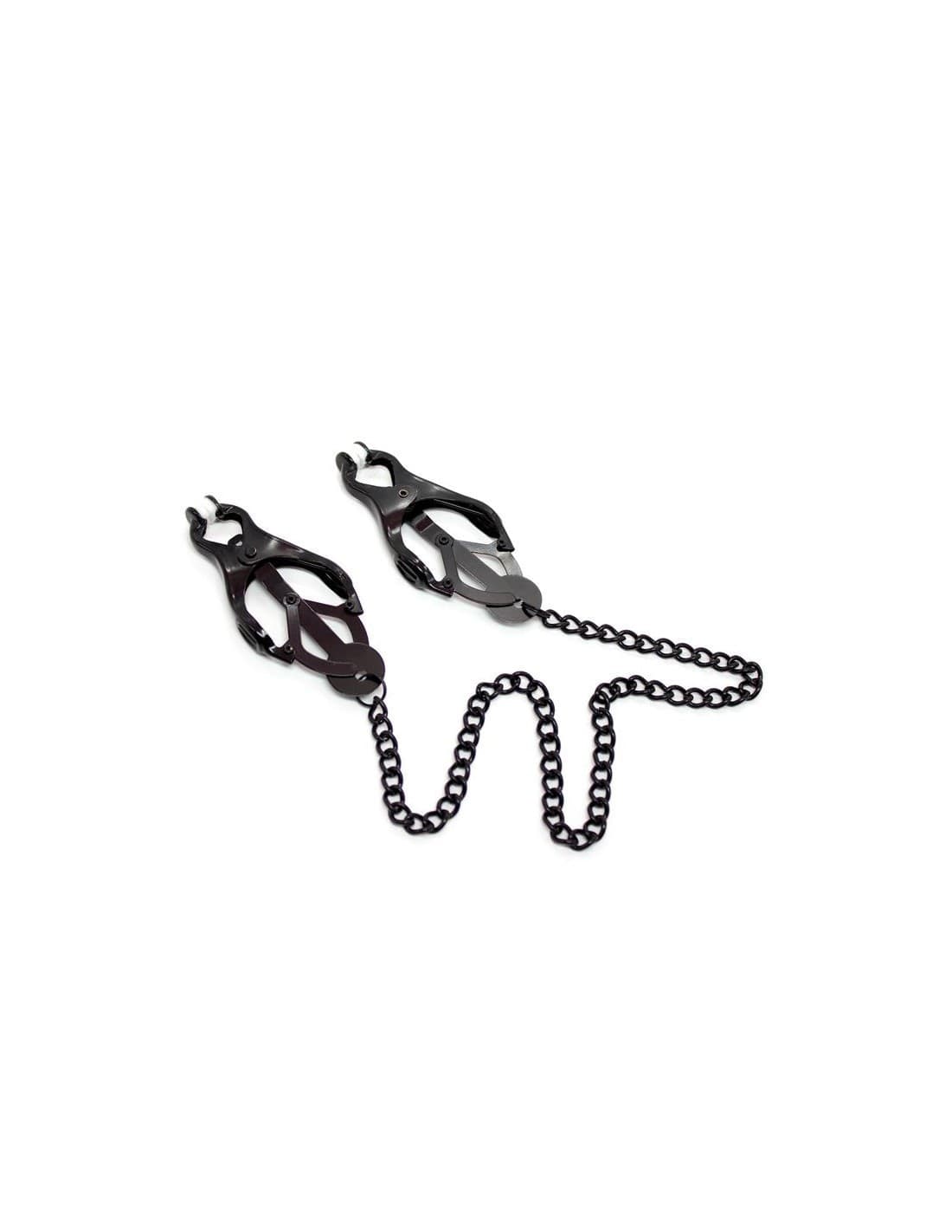LateToBed Pinze Giapponesi Capezzoli Catena Nera BDSM Bondage Sex Toy 35 cm - 8