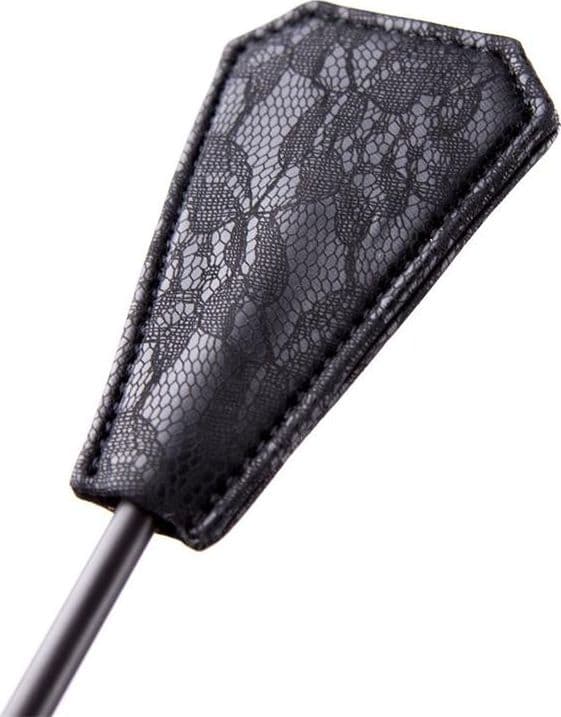 Frustino sexy  56 cm 2 in 1 Tickler Piume e Paddle Pizzo 2in1 56cm BDSM Bondage - 2