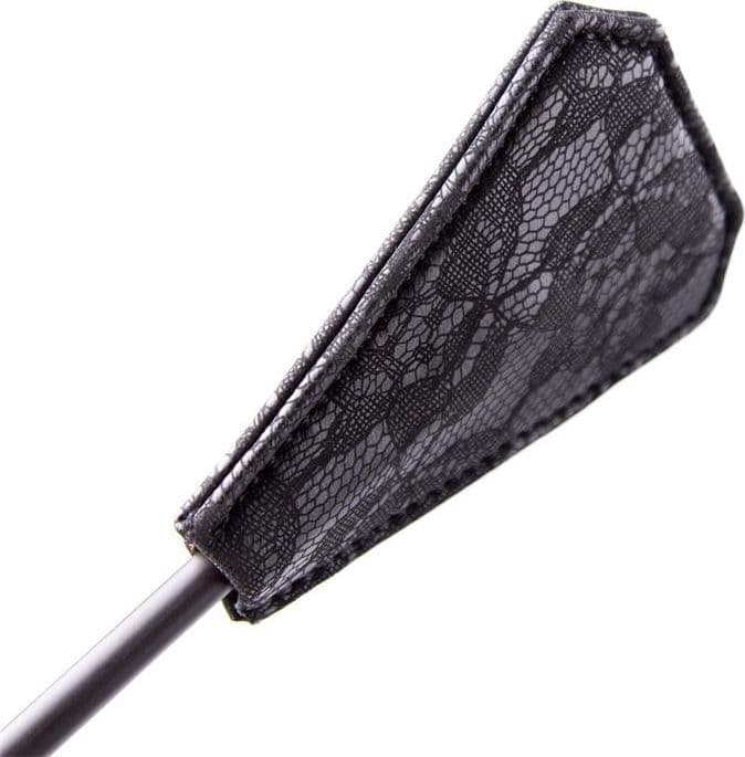 Frustino sexy  56 cm 2 in 1 Tickler Piume e Paddle Pizzo 2in1 56cm BDSM Bondage - 3