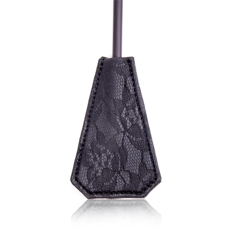 Frustino sexy  56 cm 2 in 1 Tickler Piume e Paddle Pizzo 2in1 56cm BDSM Bondage - 4