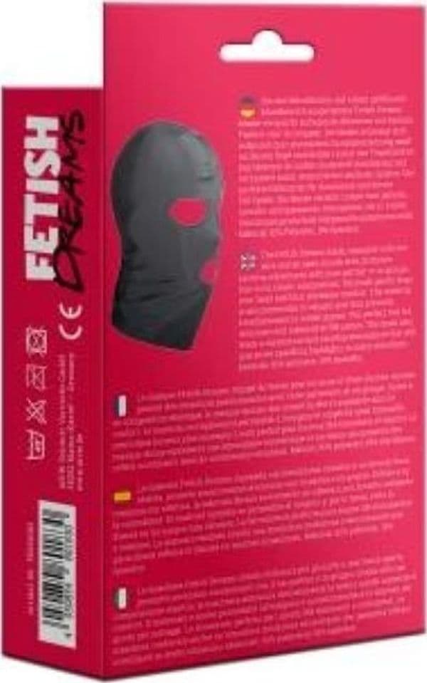 Stai in silenzio ! Maschera Integrale Nera Stretch BDSM Bondage Fetish Dreams - 5