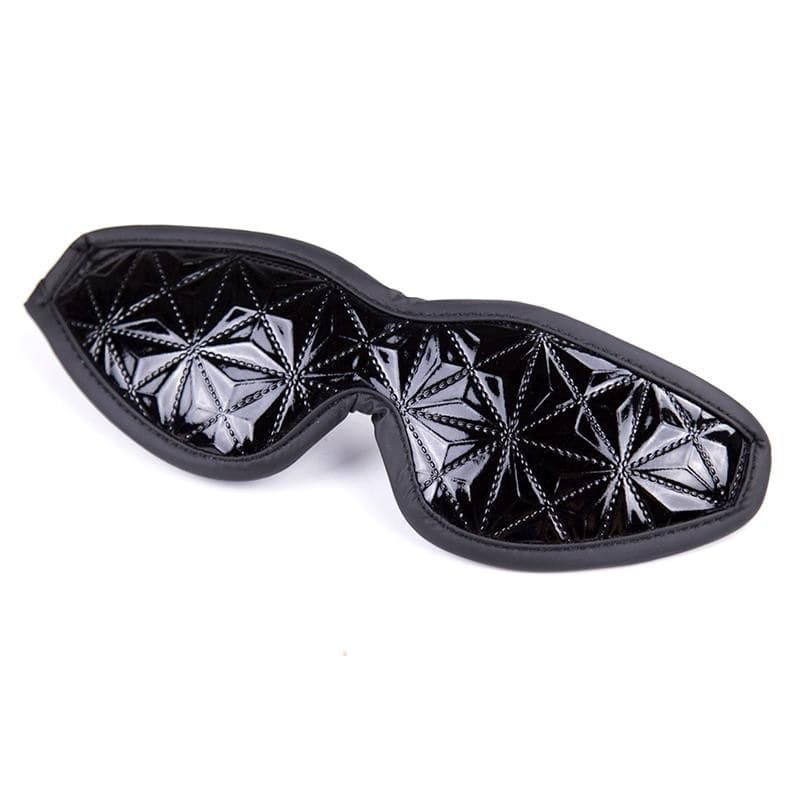 Black Sapphire Maschera elegante Occhi Pelle Vegana BDSM Bondage Blindfold - 2