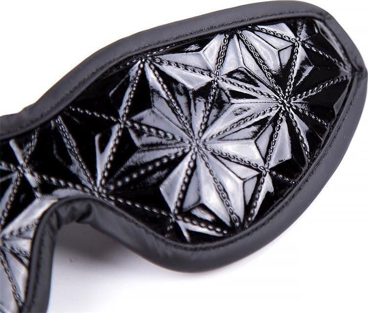 Black Sapphire Maschera elegante Occhi Pelle Vegana BDSM Bondage Blindfold - 5