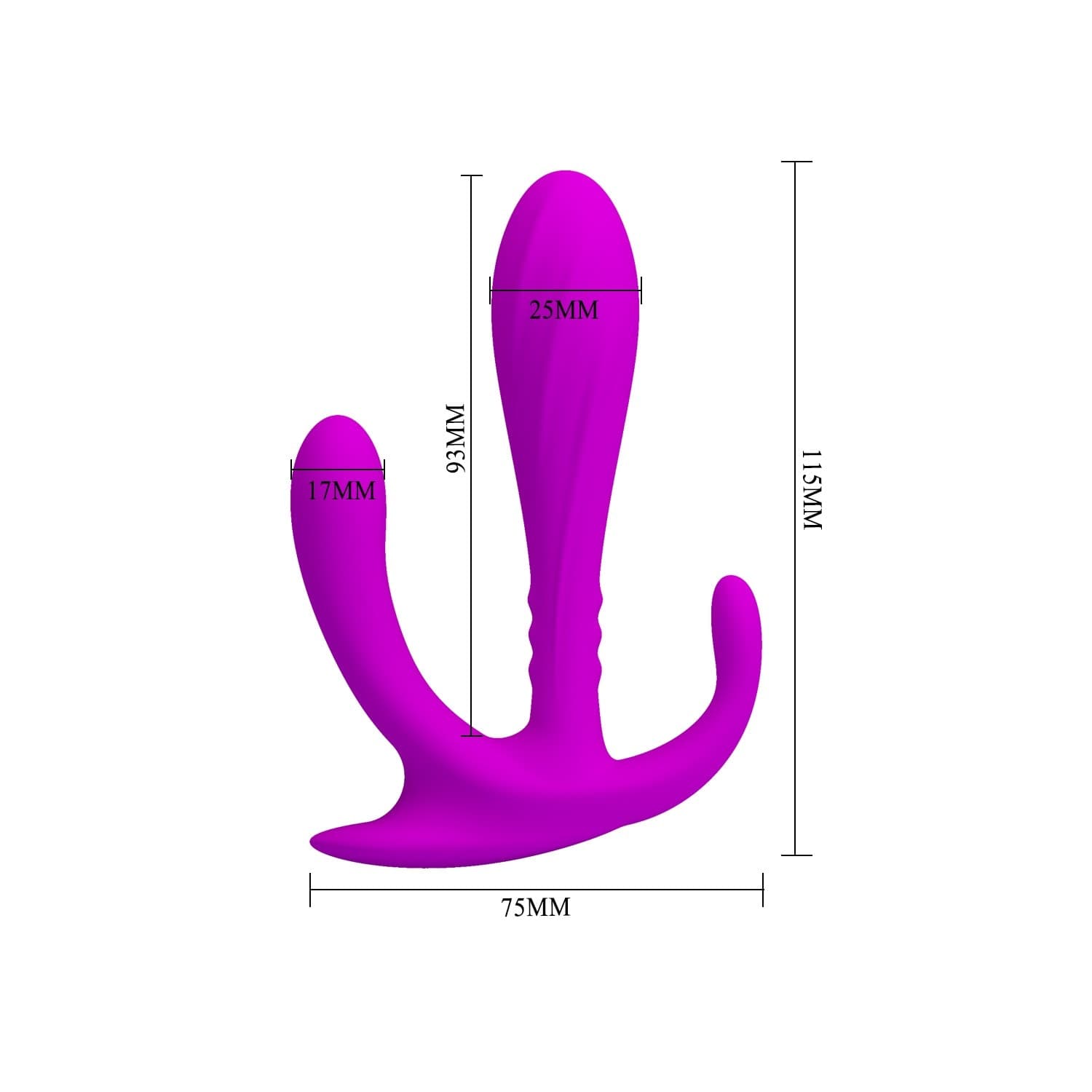 Pretty Love Edgar Dildo Silicone Tripla Stimolazione Rosa Waterproof Sex Toy - 7