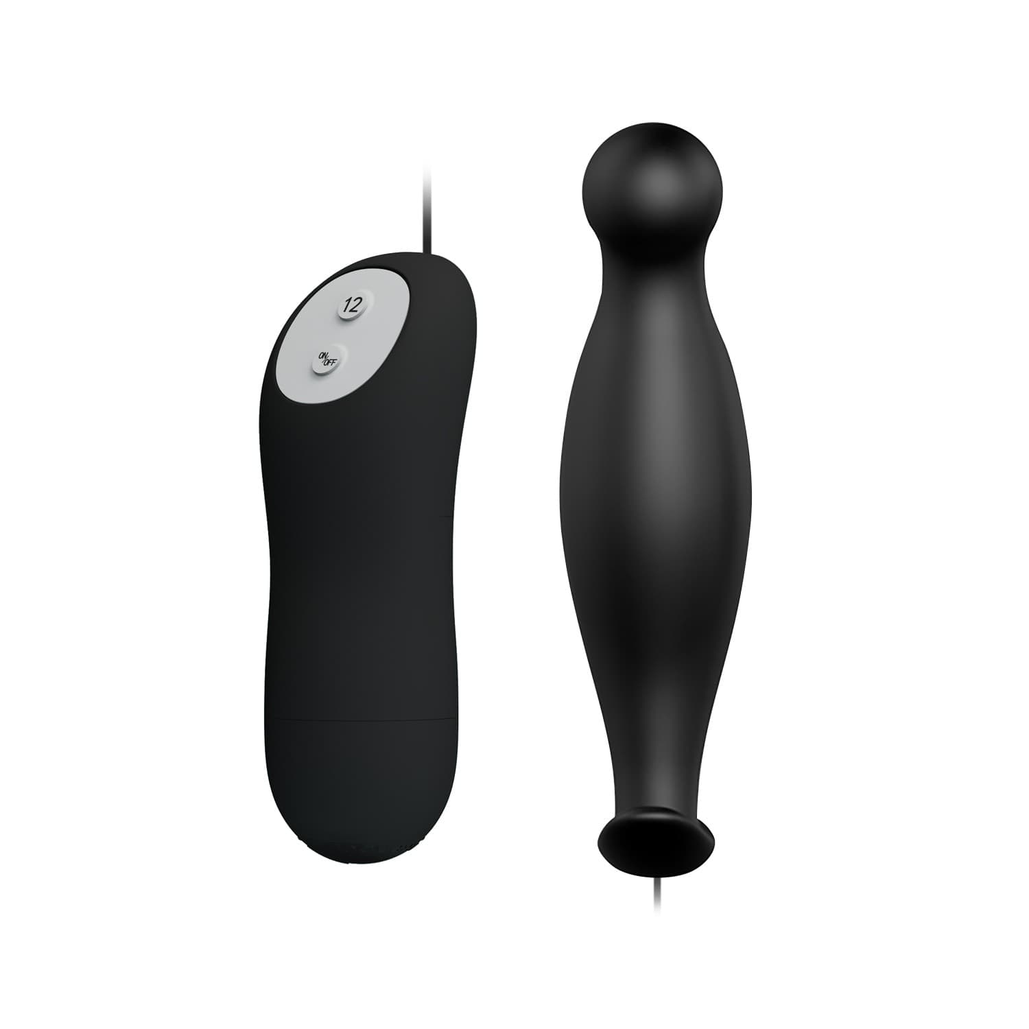 Pretty Love Plug Anale Vibrante 12 Funzioni Silicone Nero Waterproof Sex Toy - 2