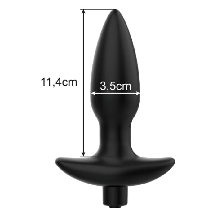 Intense Lancelot Plug Anale Vibrante 10 Funzioni USB Silicone Nero Sex Toy - 2