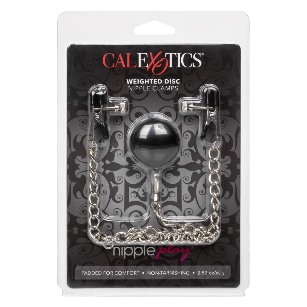 CalExotics Weighted Disc Pinze Capezzoli Regolabili 80g Catena BDSM - 4