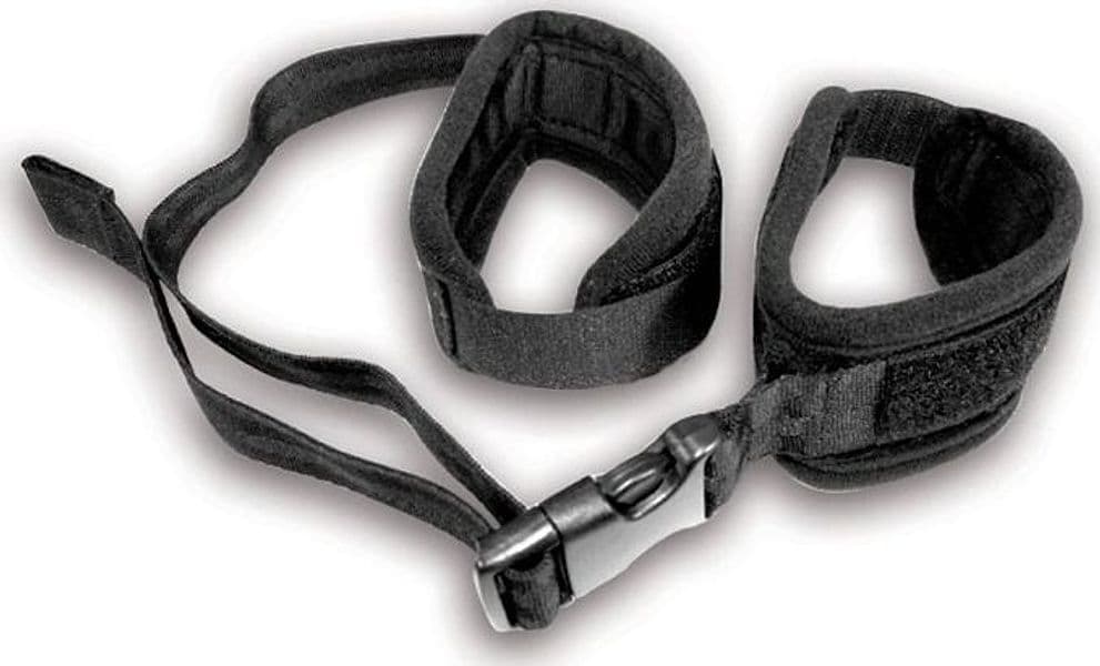 Sportsheets Sex &amp; Mischief Manette Regolabili 61 cm Polsi Caviglie BDSM Nero - 2