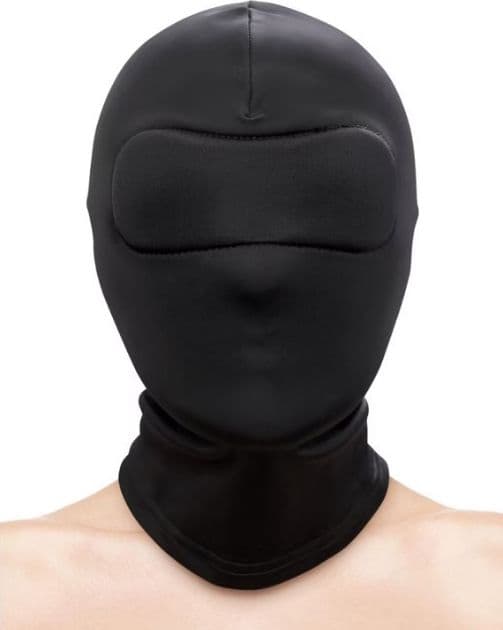 Fetish Tentation Closed Hood Nero Nylon Elastico Cagoule Maschera BDSM - 3