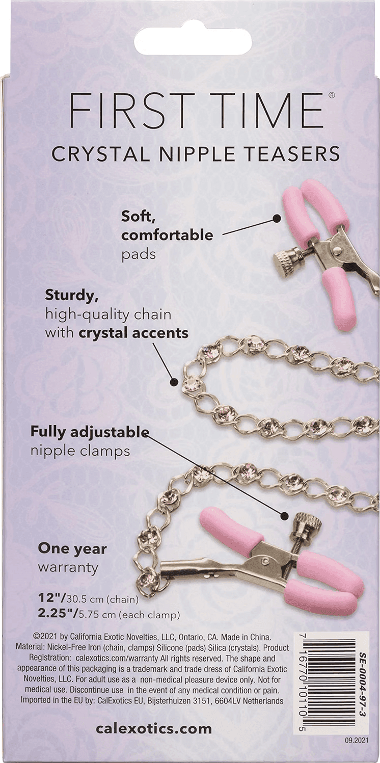 CalExotics First Time Pinze Capezzoli Crystal Nipple Teasers Regolabili - 3