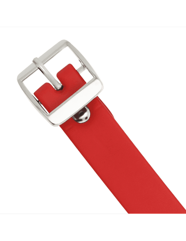 Coquette Choker Rosso Vegan Leather Collare Fetish Anello Nickel Free BDSM - 4