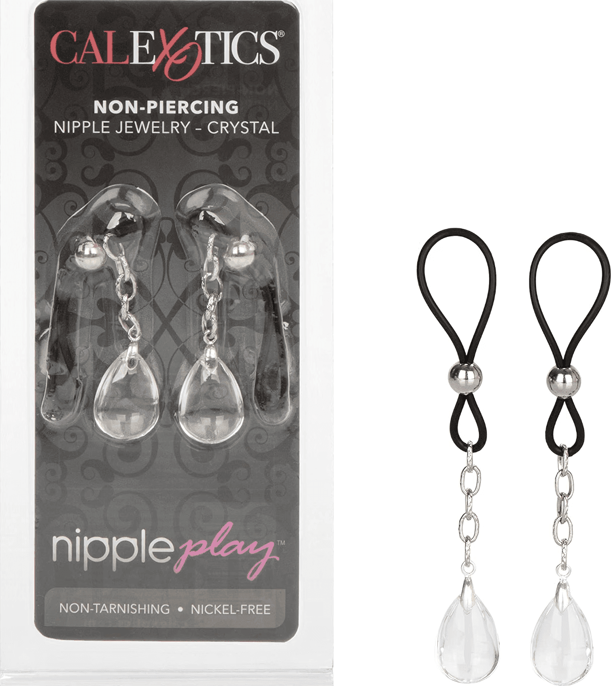CalExotics Nipple Play Gioielli Capezzoli Non Piercing Crystal Regolabili - 5