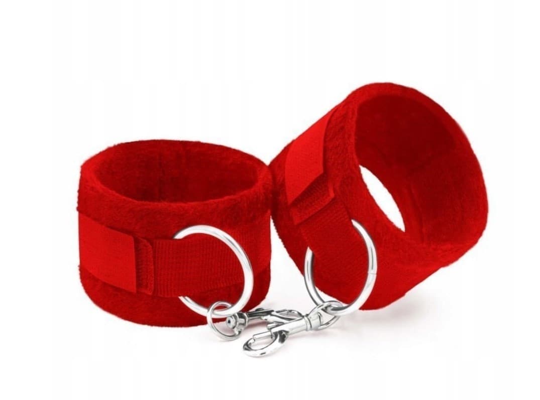 Manette sexy +40 cm di catena donna regolabili rossevbondage fetish BDSM bondage - 3