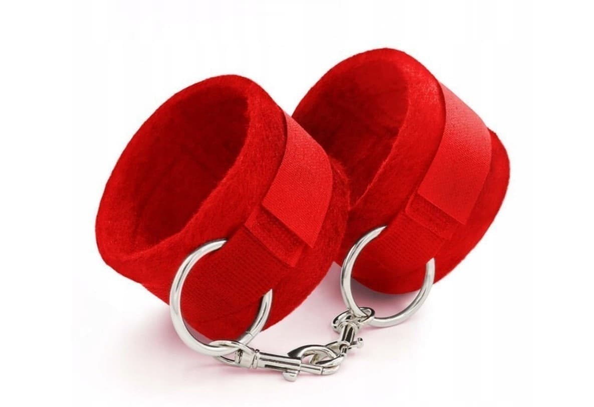 Manette sexy +40 cm di catena donna regolabili rossevbondage fetish BDSM bondage - 4
