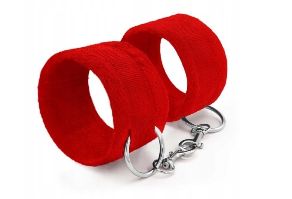 Manette sexy +40 cm di catena donna regolabili rossevbondage fetish BDSM bondage - 5
