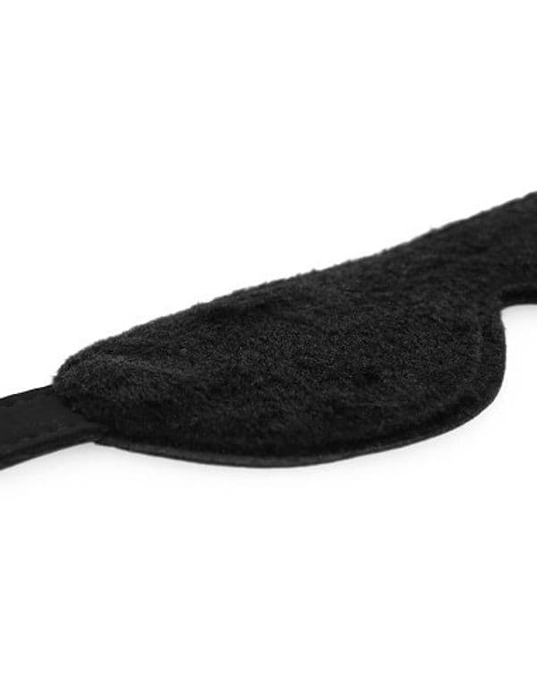 Intense Fetish Blind Mask Nera Pelle Vegana Mascherina BDSM D-236012 - 3
