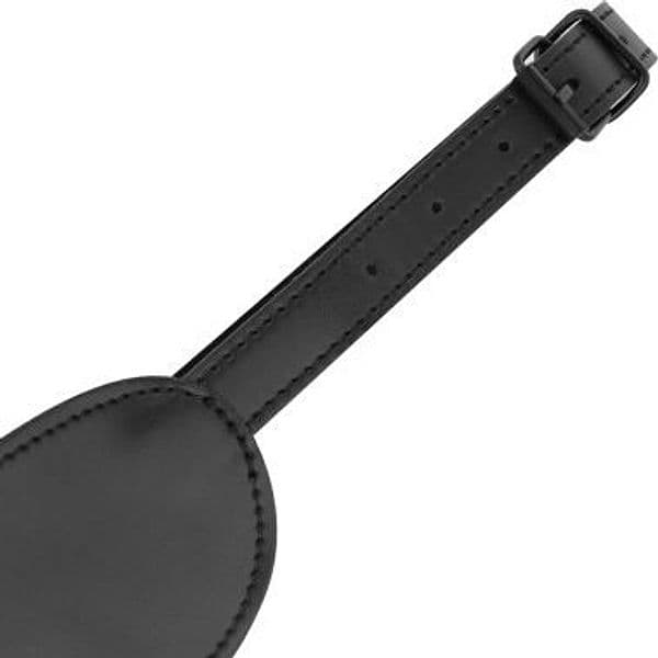 Intense Fetish Blind Mask Nera Pelle Vegana Mascherina BDSM D-236012 - 4