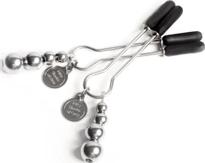 Fifty Shades The Pinch Pinze Capezzoli Regolabili con Pesi BDSM FS-40186 - 3
