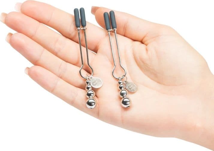 Fifty Shades The Pinch Pinze Capezzoli Regolabili con Pesi BDSM FS-40186 - 4