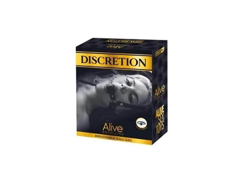 Alive Discretion Ball Gag Traspirante 4,5 cm Regolabile Nero BDSM bondage morso - 3