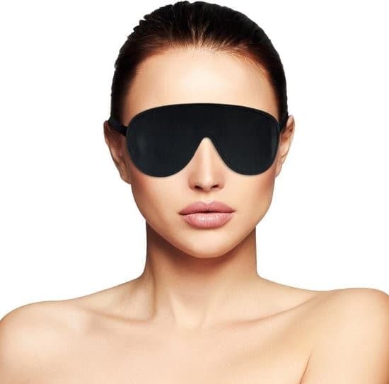 Darkness Black Blind Mask Mascherina BDSM Nera Morbida Fascia Elastica - 2