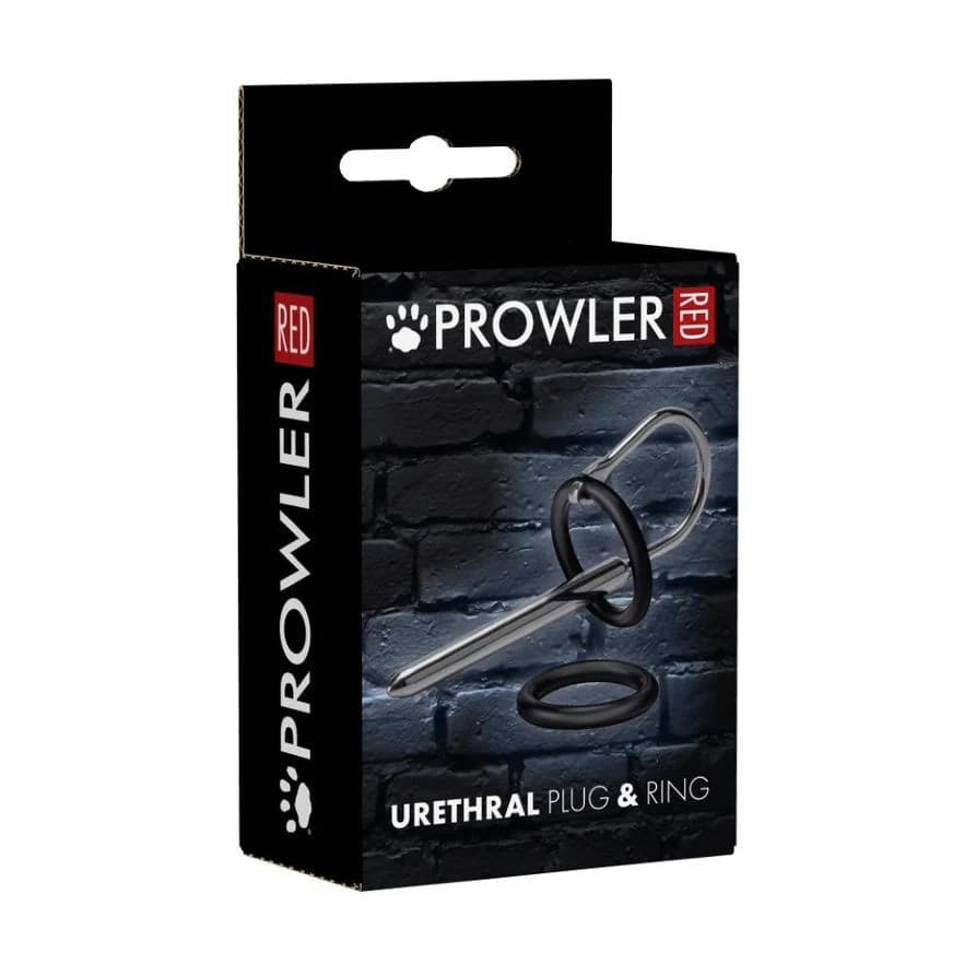 Sonda uretrale Prowler RED Urethral Plug Ring Acciaio Inox 7,5 cm 2 Anelli - 3
