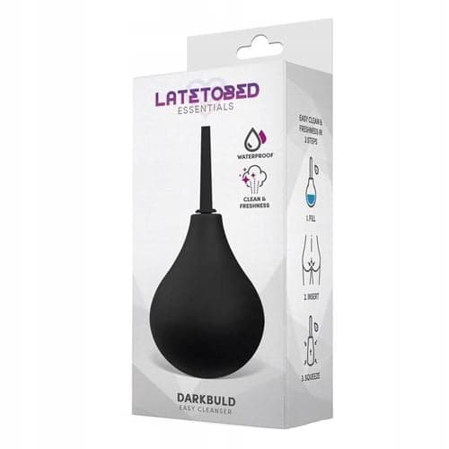 LATETOBED Darkbuld Doccia Anale Clistere Igiene Intima Nero Waterproof 14 cm - 2