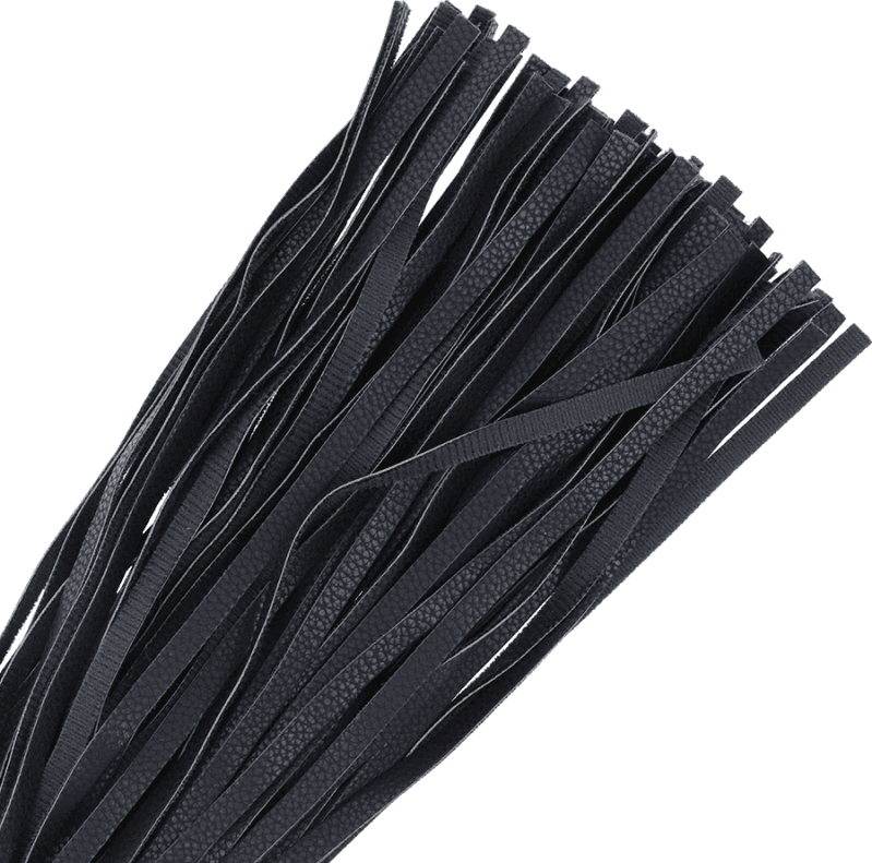 Darkness Black Flogger Frusta Bondage Nera Manico Pelle BDSM Fetish D-221214 - 2