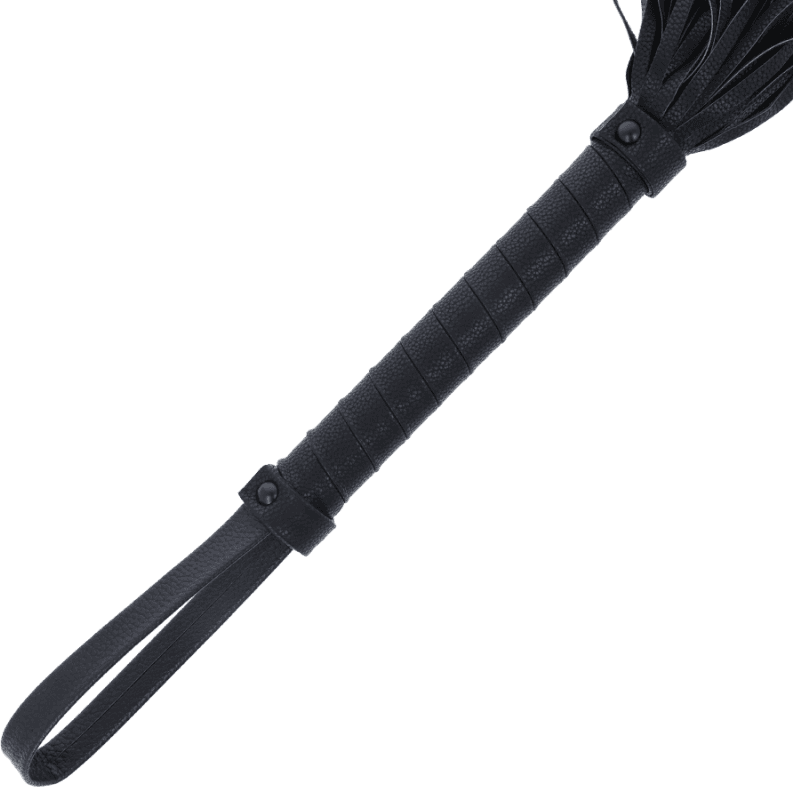 Darkness Black Flogger Frusta Bondage Nera Manico Pelle BDSM Fetish D-221214 - 3