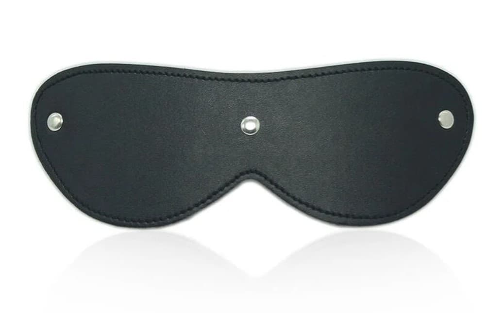 OHMAMA Mascherina Occhi Nera BDSM Benda Fetish Blindfold Opaca Unisex - 5