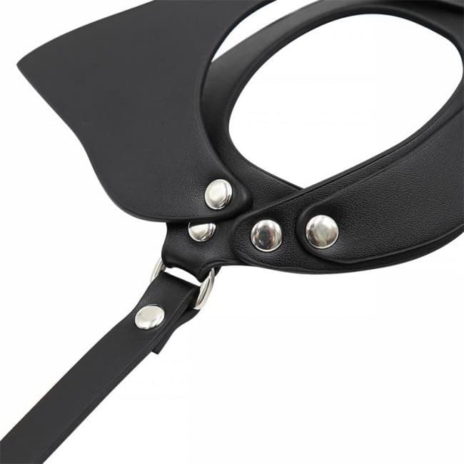 InToYou Kaissy Cat Mask Nera Regolabile BDSM Maschera Gatto Fetish IB-310 - 2