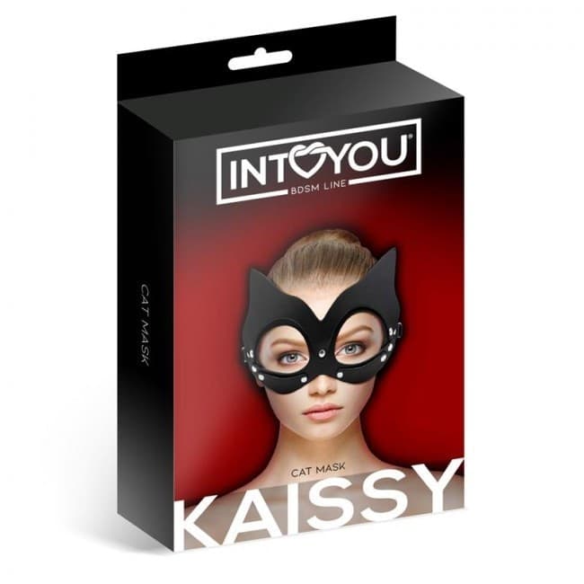 InToYou Kaissy Cat Mask Nera Regolabile BDSM Maschera Gatto Fetish IB-310 - 6