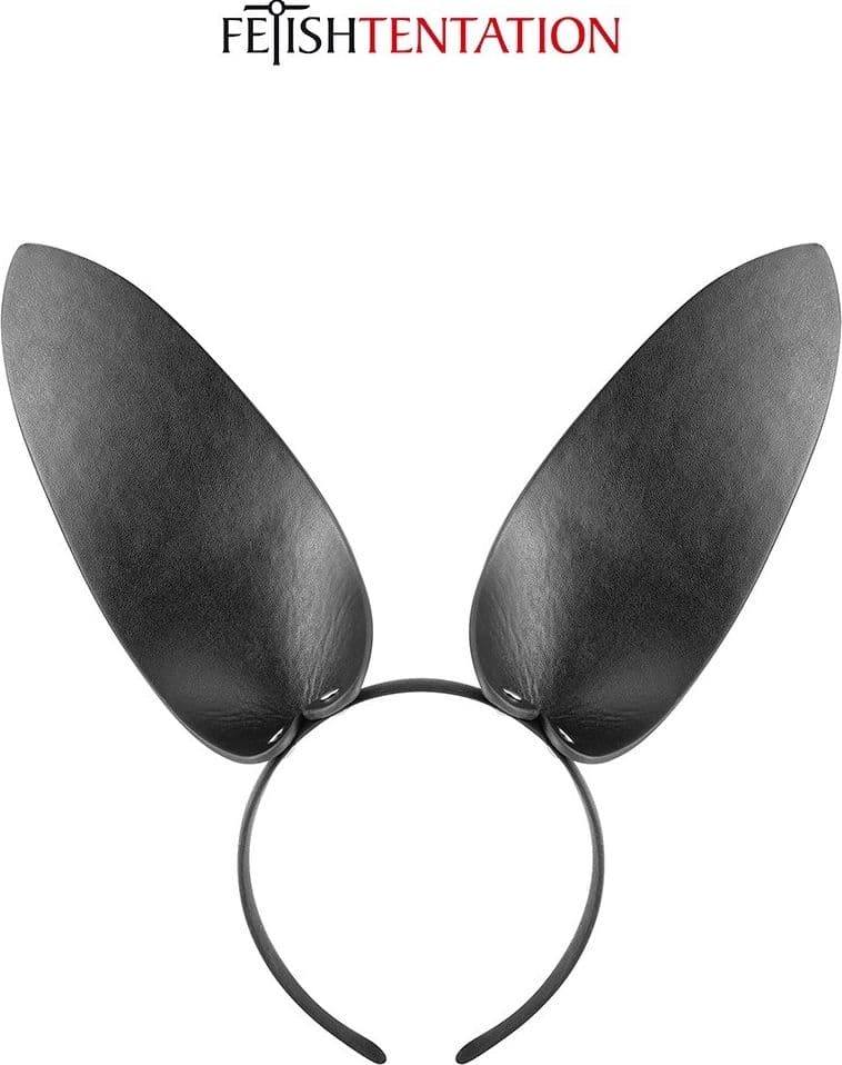 Fetish Tentation Bunny Headband Orecchie Coniglio Nere BDSM Pet Play bondage - 4