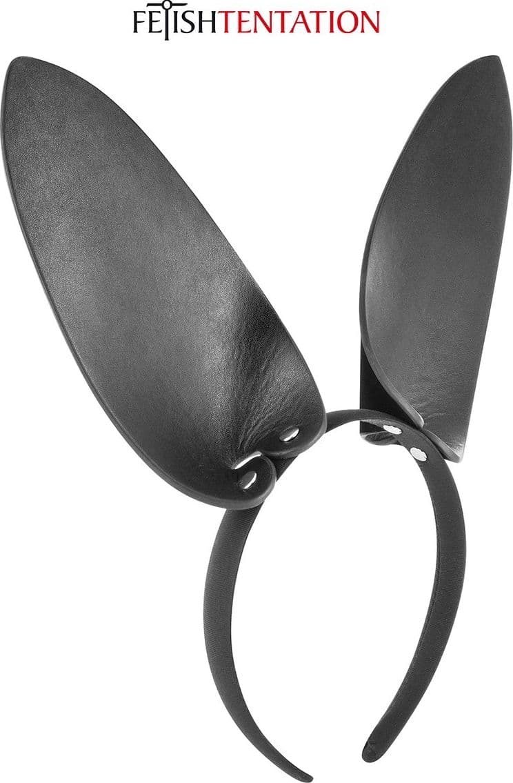 Fetish Tentation Bunny Headband Orecchie Coniglio Nere BDSM Pet Play bondage - 5
