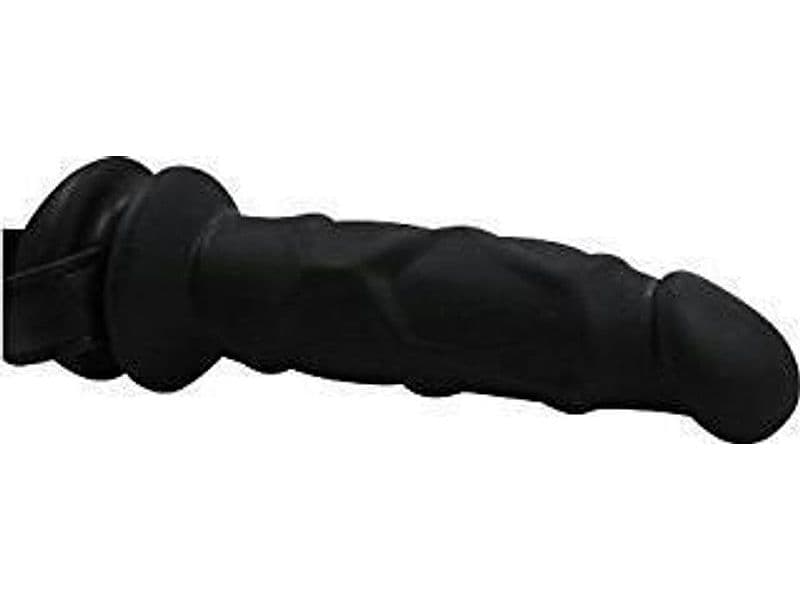 Fetish Collection Bavaglio BDSM con Dildo Silicone Nero 12 cm Regolabile - 6