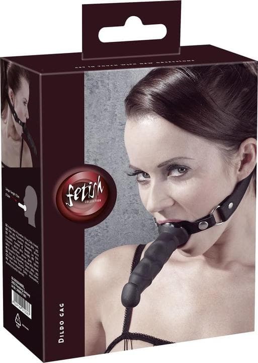 Fetish Collection Bavaglio BDSM con Dildo Silicone Nero 12 cm Regolabile - 7