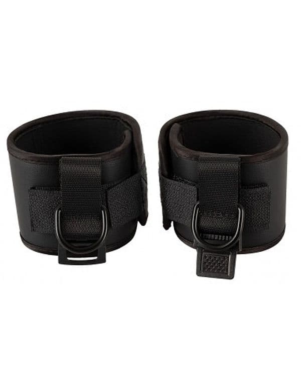 Manette BDSM Polsi Imbottite Nere Regolabili Fetish Bondage Chiusura Velcro - 4