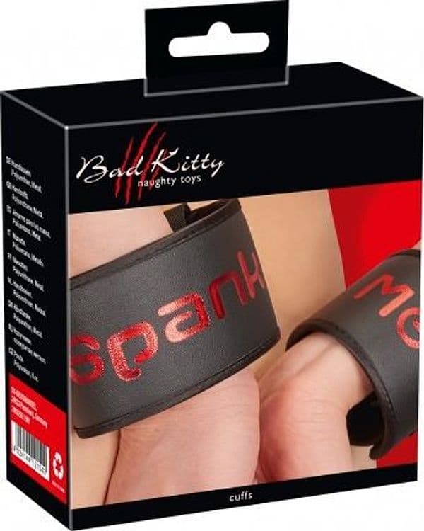Manette BDSM Polsi Imbottite Nere Regolabili Fetish Bondage Chiusura Velcro - 9